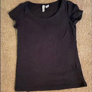 H&M Divided Small Black Basic Tee